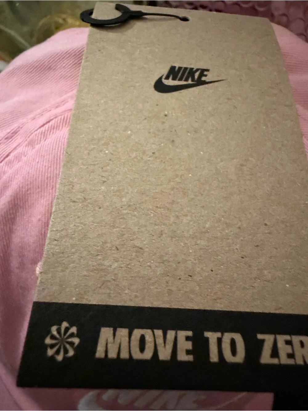 Nike Pink Baseball Cap with Move To Zero Tag